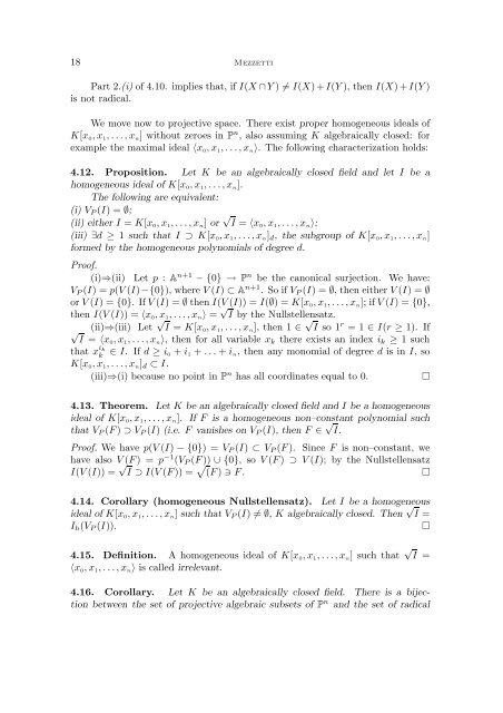 INTRODUCTION TO ALGEBRAIC GEOMETRY Note del corso di ...
