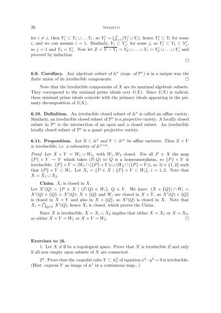 INTRODUCTION TO ALGEBRAIC GEOMETRY Note del corso di ...