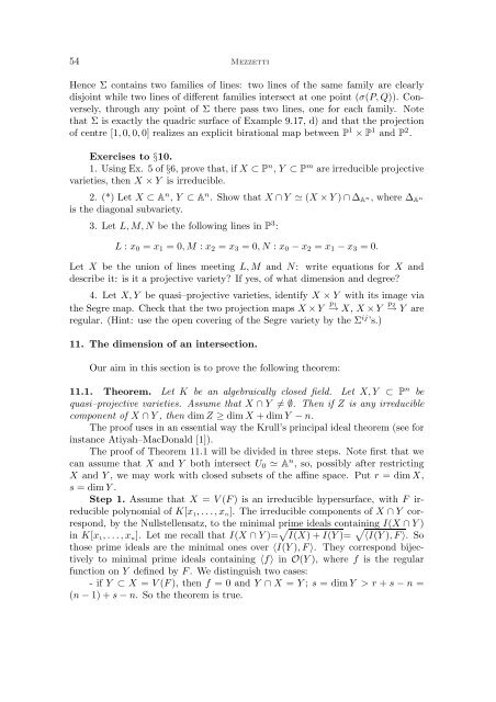 INTRODUCTION TO ALGEBRAIC GEOMETRY Note del corso di ...