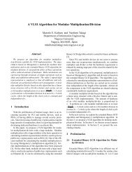 A VLSI Algorithm for Modular Multiplication/Division - CiteSeerX