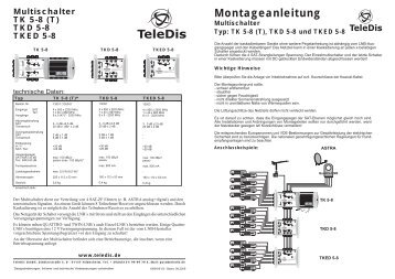 Multischalter TK 5-8 - TeleDis