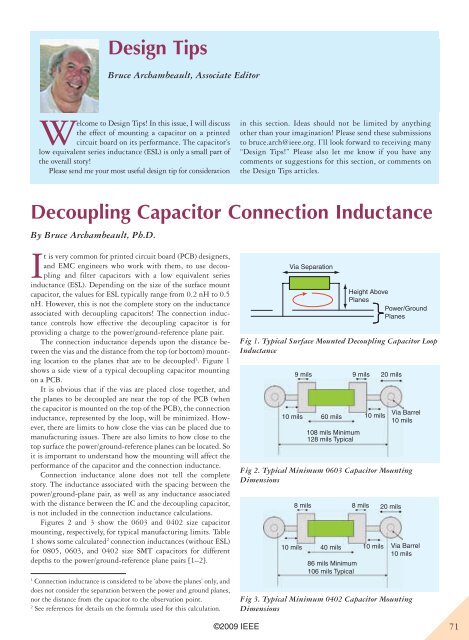 Decoupling Capacitor Connection Inductance - IEEE EMC Society