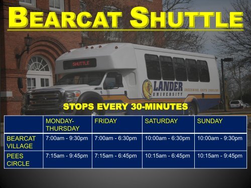 Bearcat Transportation System - Lander University