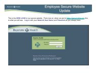 New updated secure login - instructions - Baystate Health