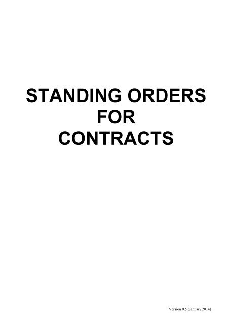 Standing orders for contracts (PDF 87kb)