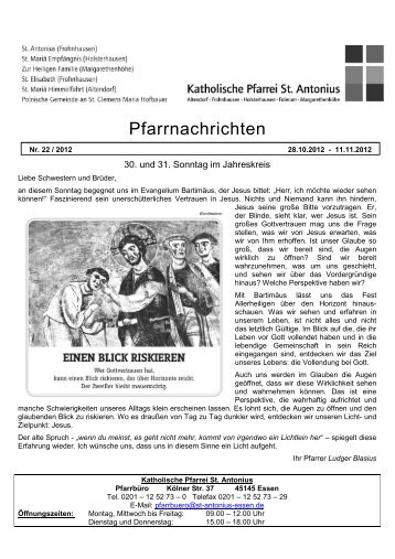 Informationen aus der Gemeinde St. Elisabeth - Katholische ...