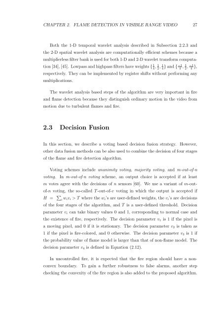 Fire Detection Algorithms Using Multimodal ... - Bilkent University