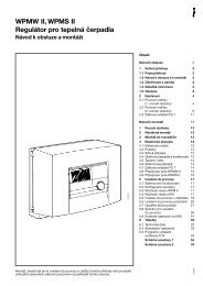 WPMW II, WPMS II RegulÂ·tor pro tepelnÂ· Ãerpadla NÂ·vod k obsluze a ...
