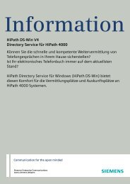 Information HiPath DS-Win V4 Directory Service  für HiPath 4000