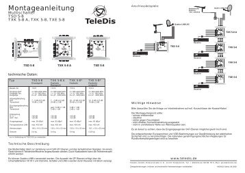 Montageanleitung - TeleDis