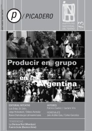 Revista Picadero Nº 13 - Instituto Nacional del Teatro