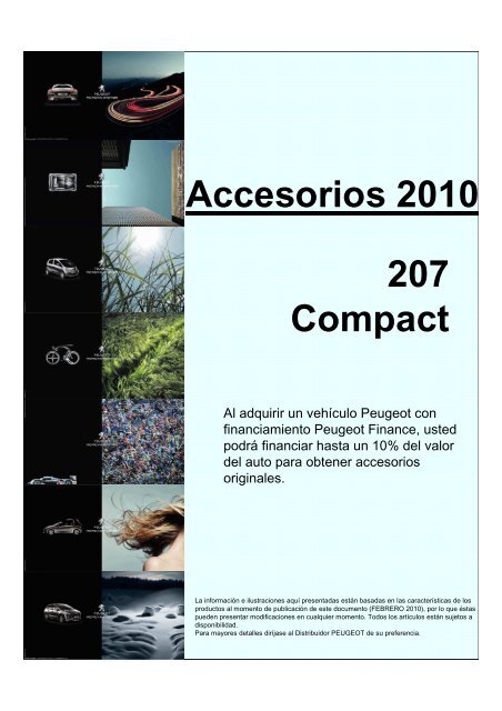 Catalogo Accesorios 2010 207 Compact Web - Peugeot MÃ©xico