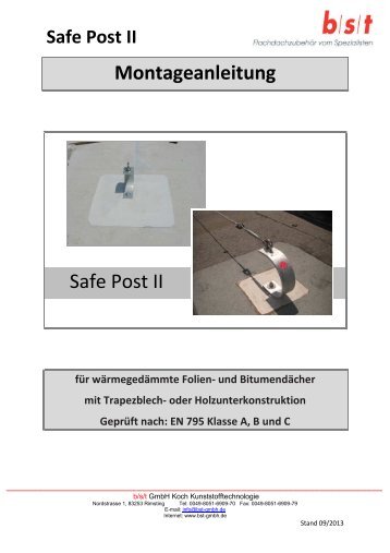 Montageanleitung Safe Post II - b/s/t-GmbH