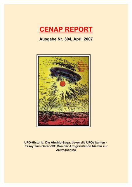 CENAP REPORT Ausgabe Nr. 304, April 2007