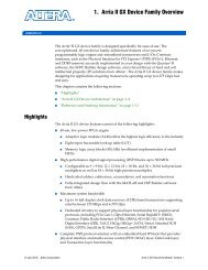 Arria II GX Devices Family Overview