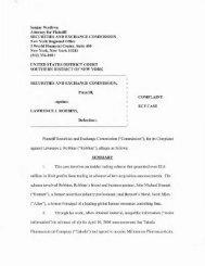 SEC Complaint: Lawrence J. Robbins - MemoFin.fr