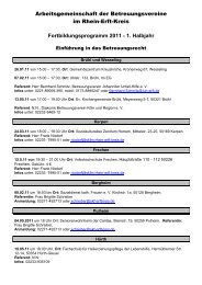 Fortbildungsprogramm 2011 - 1. Halbjahr - Stadt Kerpen