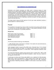 Multi Product Sulphonation Plant