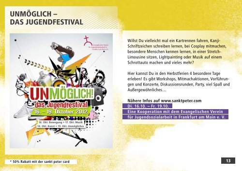 Programm - Jugend-Kultur-Kirche Sankt Peter