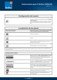 Instrucciones para el TecDoc CATALOG ConfiguraciÃ³n del usuario ...
