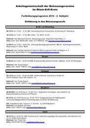 Fortbildungsprogramm 2010 - 2. Halbjahr - Stadt Kerpen