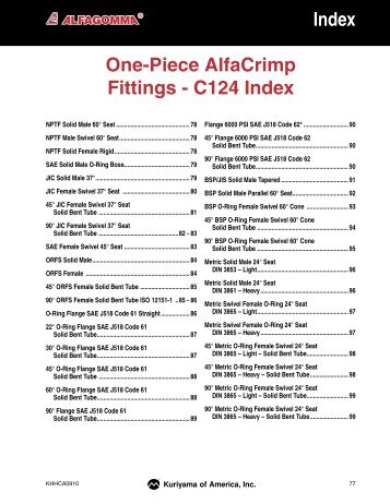 AlfaCrimp One-Piece Fittings