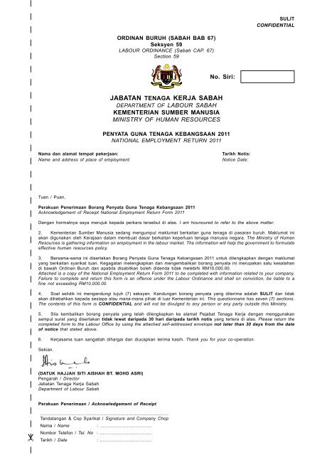 NER Sabah - Kementerian Sumber Manusia