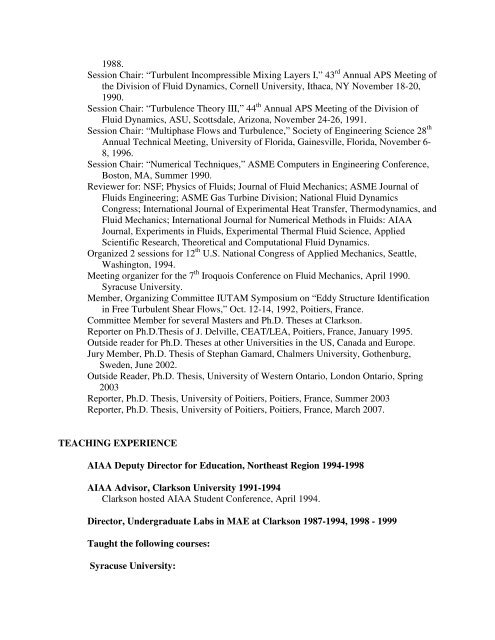 RESUME Mark N. Glauser - LC Smith College of Engineering and ...