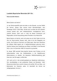 Laudatio Bayerischer Bierorden 2011 fÃ¼r: - Brau Beviale
