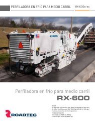 Perfiladoras en frÃ­o RX-600 - Roadtec, Inc.