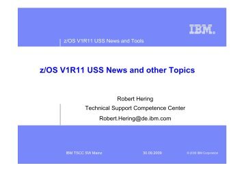 z/OS V1R11 USS News and other Topics