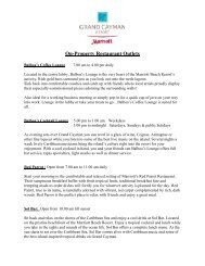 Restaurant Fact Sheet - Paradise By Marriott