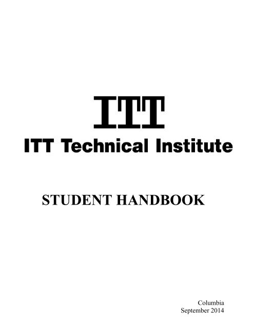 STUDENT HANDBOOK - ITT Technical Institute