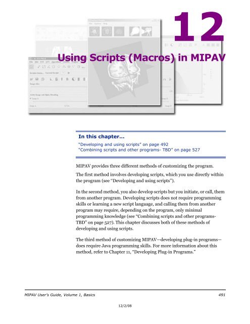 Using Scripts - mipav