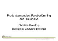 Produktvalsanalys, FarobedÃ¶mning och Riskanalys - Trafikverket