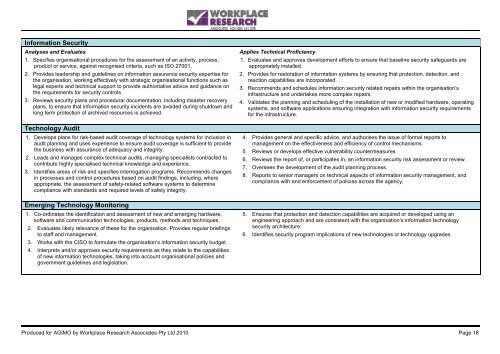 Cyber Security Capability Framework & Mapping of ISM Roles - agimo