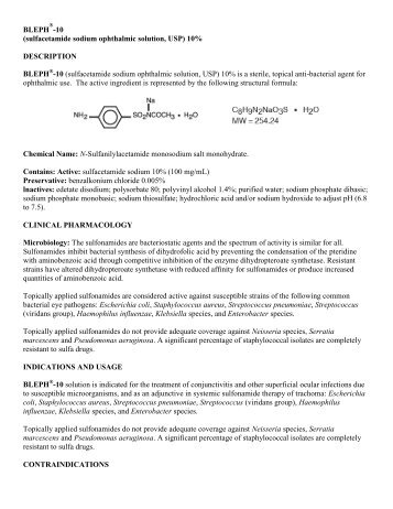 BLEPH®-10 Prescribing Information - Allergan