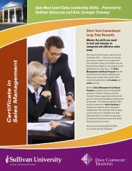 Certificate in Sales Management - Dale Carnegie Training