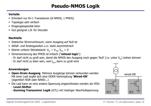 Logikfamilien - Lehrstuhl fÃ¼r Schaltungstechnik und Simulation