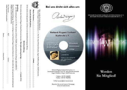 Unser aktueller Flyer - Richard Wagner Verband Karlsruhe eV