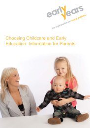 Choosing Childcare - Early Years