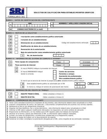 Formulario 301 Ago-05