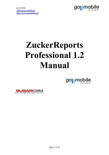 ZuckerReports Professional Manual 1.2.pdf - SugarForge