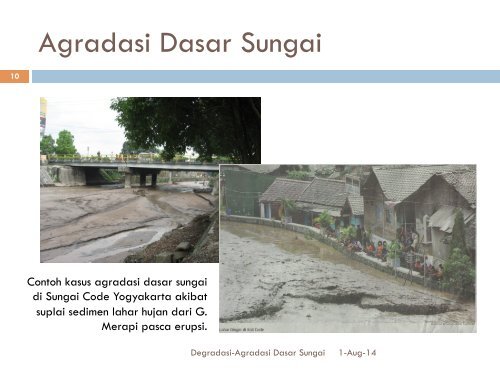 Degradasi-Agradasi Dasar Sungai - istiarto