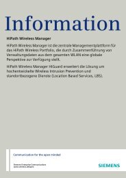 Information HiPath Wireless Manager - Telefonbau Schneider