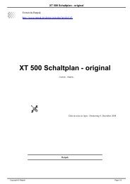 XT 500 Schaltplan - original - Ratpak