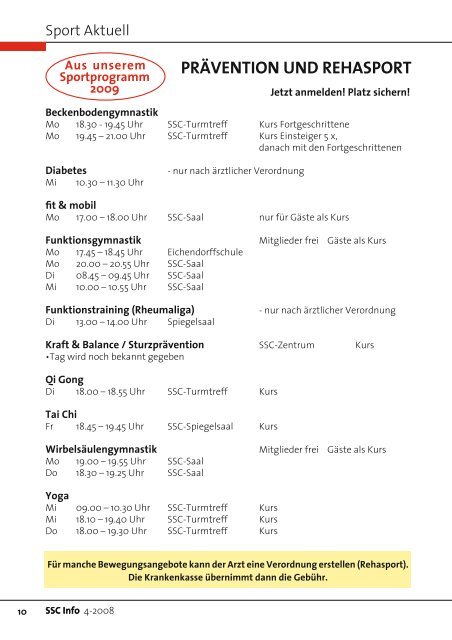 56686_Info 0408.indd - Sport und Schwimmclub Karlsruhe eV