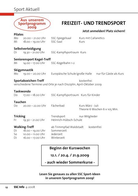 56686_Info 0408.indd - Sport und Schwimmclub Karlsruhe eV