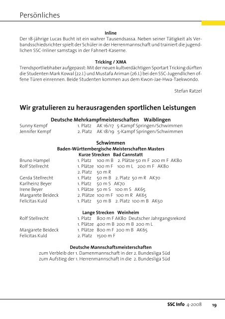 56686_Info 0408.indd - Sport und Schwimmclub Karlsruhe eV