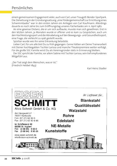 56686_Info 0408.indd - Sport und Schwimmclub Karlsruhe eV
